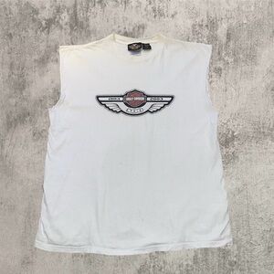 Harley Davidson cut off muscle shirt 2003 sz large